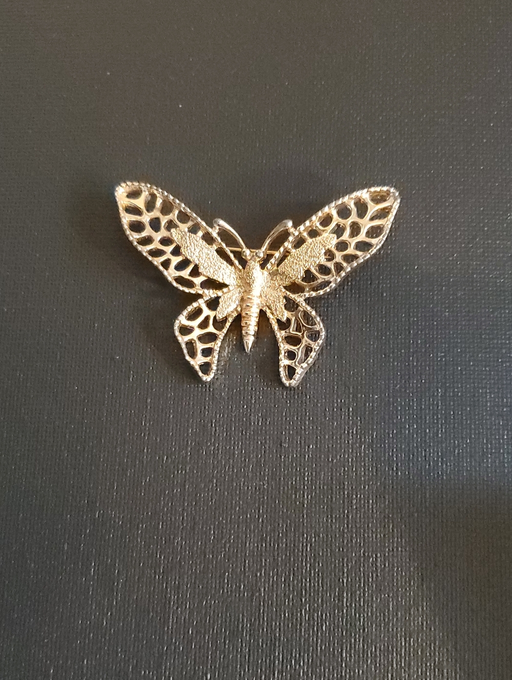 Vintage Sarah Coventry "Madame Butterfly" Gold-Tone Brooch Pin